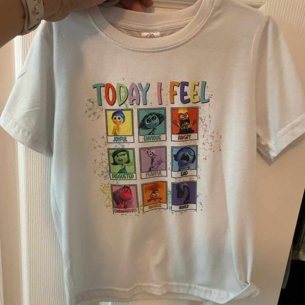 Kids White 'Today I Feel' Character Graphic Tee